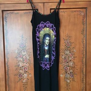 maxi slip dress ‘amor vincit omnia’